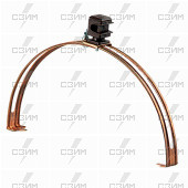 Держатель коньковый регулируемый с пластиковым держателем, медь | СЗИМ