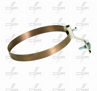 Держатель молниепроводника 6-10 мм на трубе универсальный 0-200 мм, оцинк. | СЗИМ