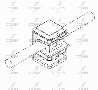 Держатель токоотвода, 6-8 мм H= 16 мм, пластик (коричневый) | СЗИМ