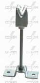 Держатель молниепроводника 8-10 мм безвинтовой, опорный, оцинк., L= 100 мм | СЗИМ