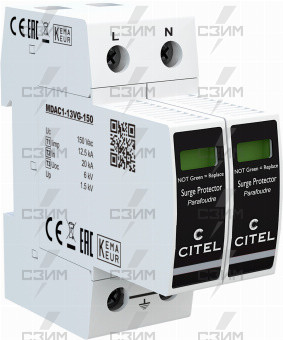 УЗИП ТИП 1+2 AC - Однофазный DAC1-13-20-440 | СЗИМ