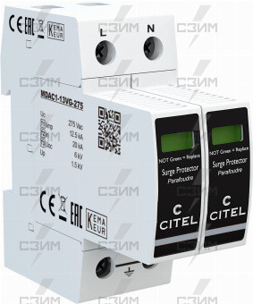УЗИП Тип 1+2 АС - Однофазный DAC1-13VG-20-275 | СЗИМ