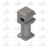 Держатель токоотвода, 6-8 мм H= 36 мм, пластик (серый) | СЗИМ