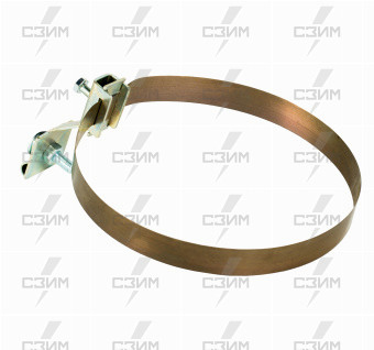 Держатель молниепроводника 6-10 мм на трубе универсальный 0-80 мм, оцинк. | СЗИМ